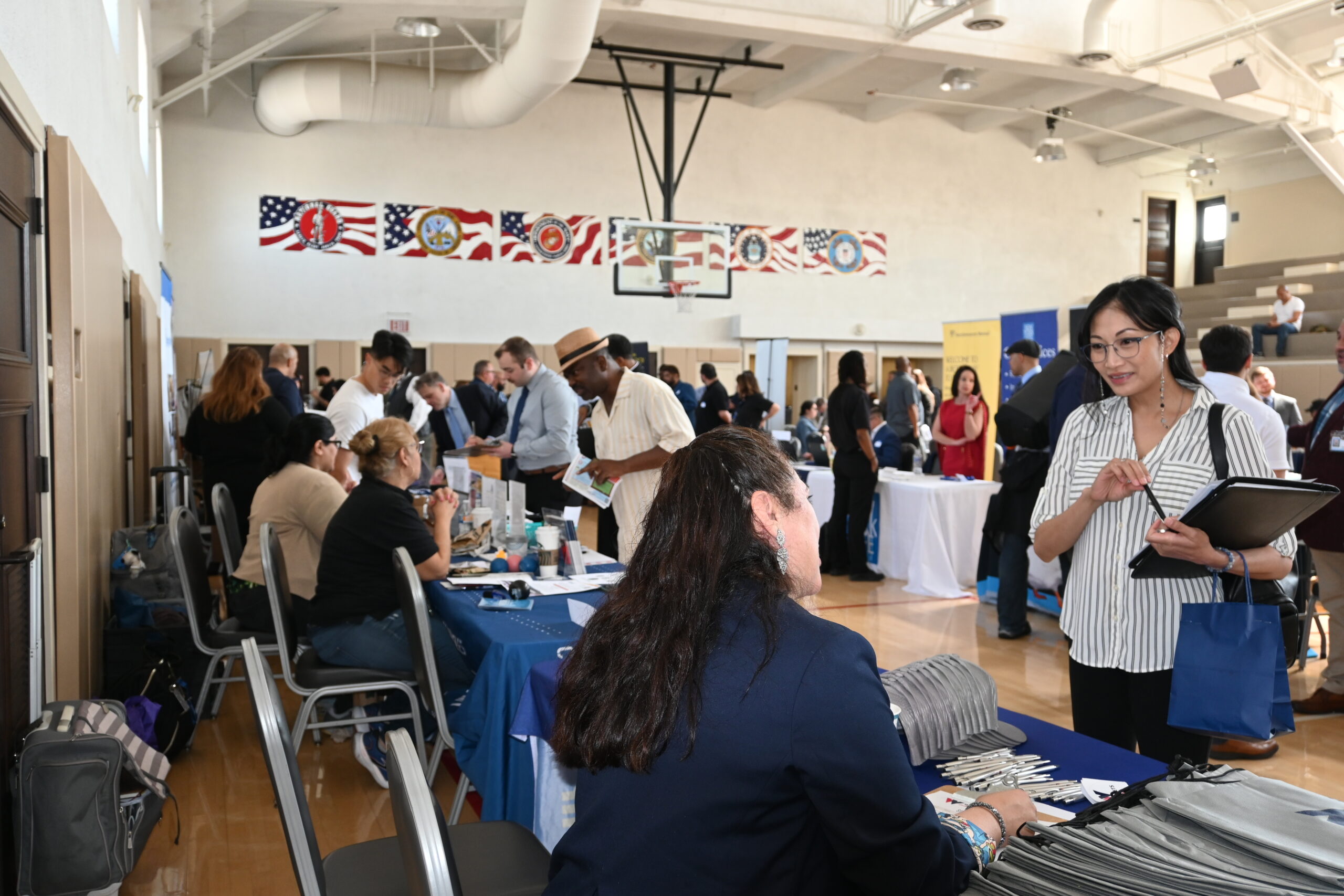 People attending a community resource fair