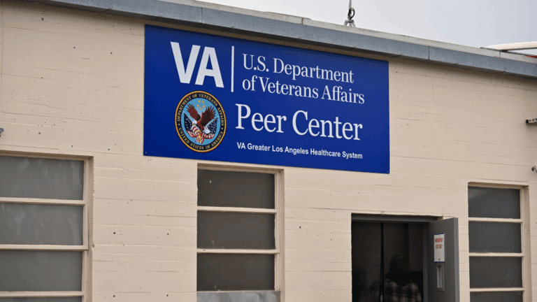 VA Peer Center exterior sign