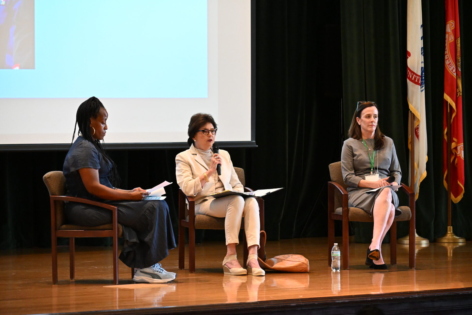 Panelists discuss veteran experiences and support systems during the 2026 Veterans Treatment Court Symposium.