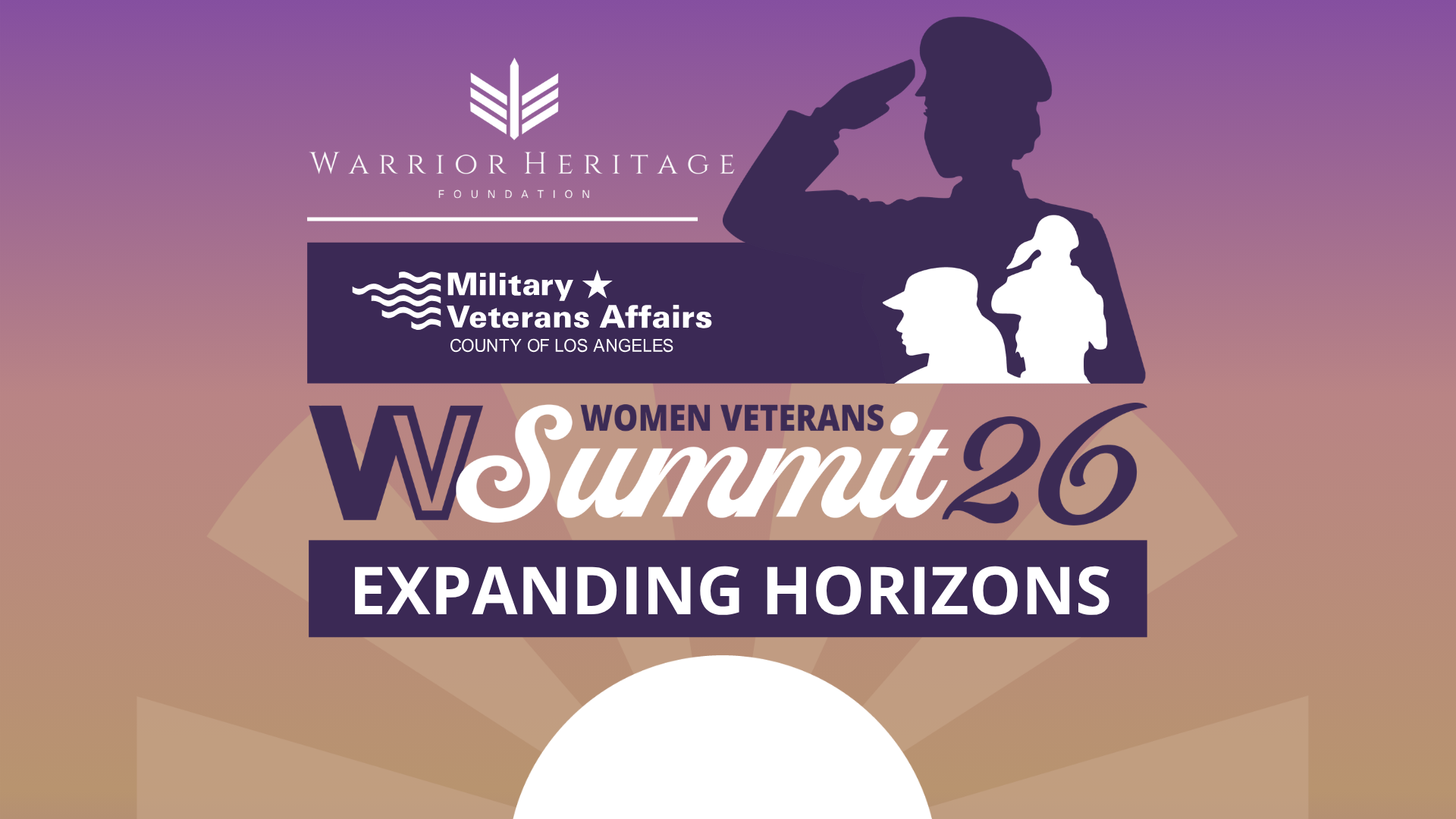 Graphic for the 2026 Women Veterans Summit: Expanding Horizons.